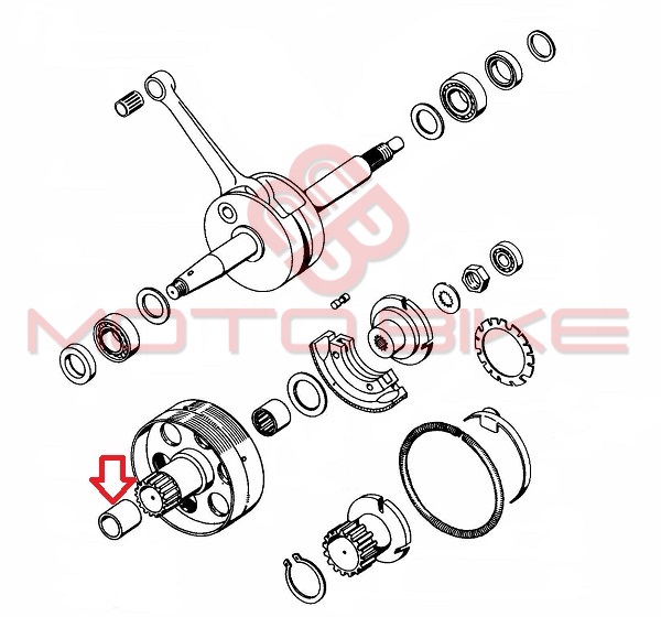 Caura kvacila tomos a35 a5 fi 14x16x21 mm bronza