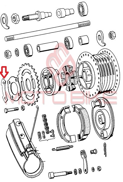 Sprocket fuse tomos a3. a35. apn two-piece