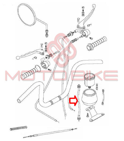 Cable speedometer tomos a3. a35. apn