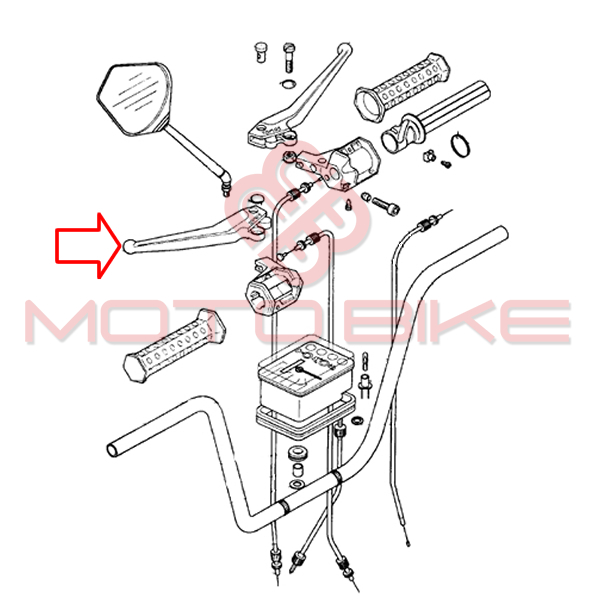 Vzvod zadnji zavore  tomos col,sprint,targa,a5 pvc