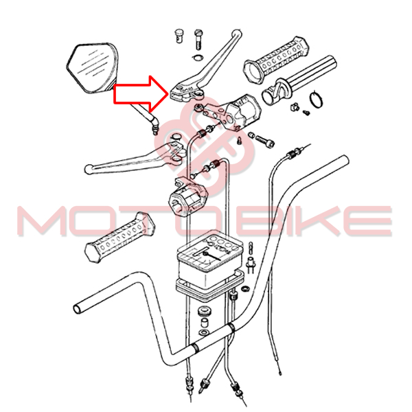 Vzvod spredaj zavore  tomos col,sprint,targa,a5,alpino pvc