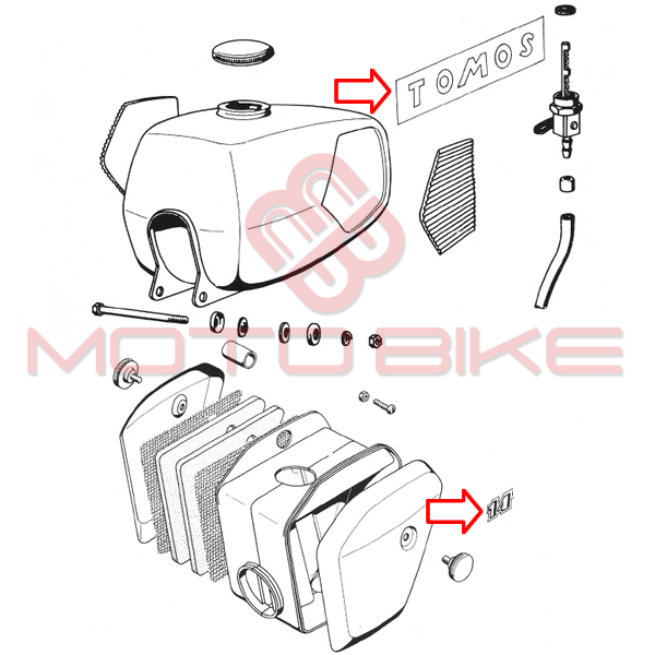 Nalepka  tomos t14 m kpl.