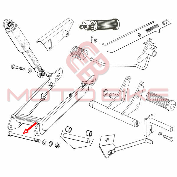 Vijak  zadnji vile  tomos a3. a35 12x120mm