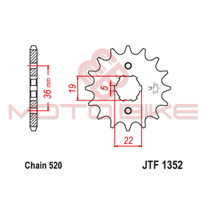 Lancanik prednji JT JTF1352-13 (520) 13 zuba