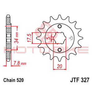 Zobnik spredaj  JT  JTF327-15-50-32042 (520)15  zobja 